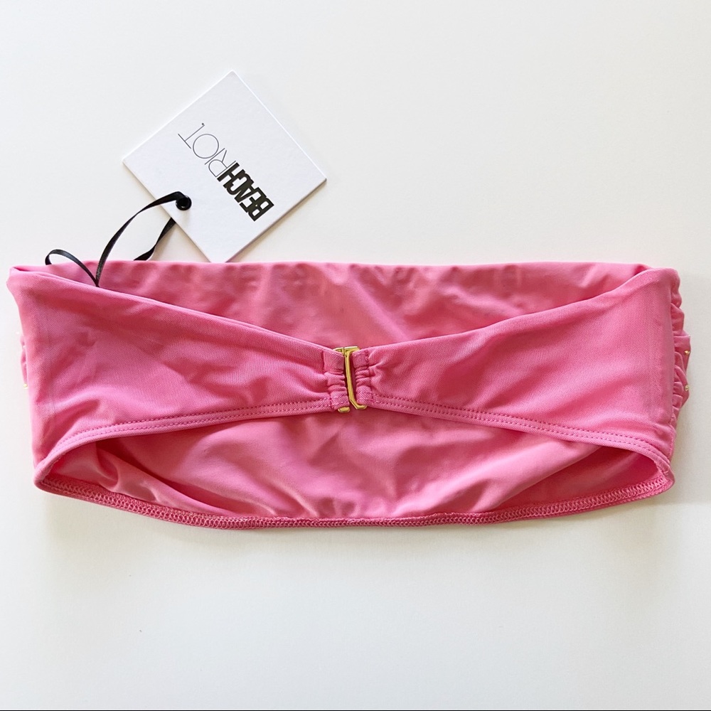NEW Beach Riot Kelsey Pink Rhinestone Bikini Top - Picture 5 of 6